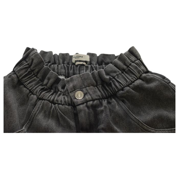 Isabel Marant Etoile Titea Black Denim Jeans Shorts Pants Trousers size 36