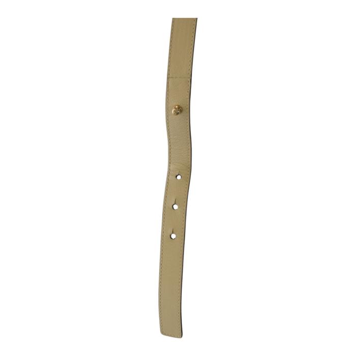 Yves Saint Laurent YSL Vintage Mombasa Horn Lizard Skin Belt in off white 95/38