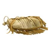 Yves Saint Laurent Rive Gauche Gold Leather Fringe Hobo Boheme Shoulder Bag