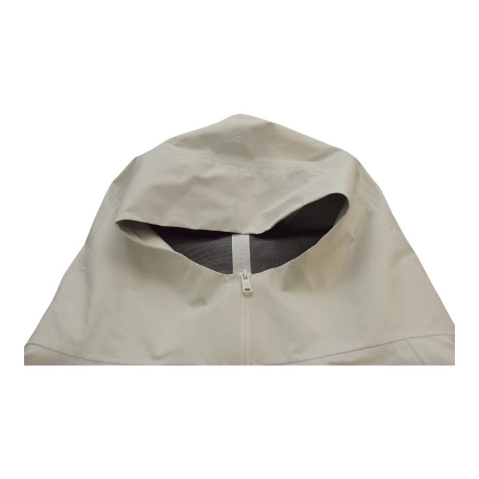 PRADA light gray printed trench jacket raincoat windbreaker with hood size 44