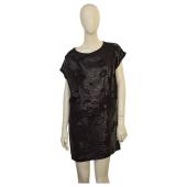See By Chloe Black Sequined Cap Sleeves Short Mini Length Dress size 42