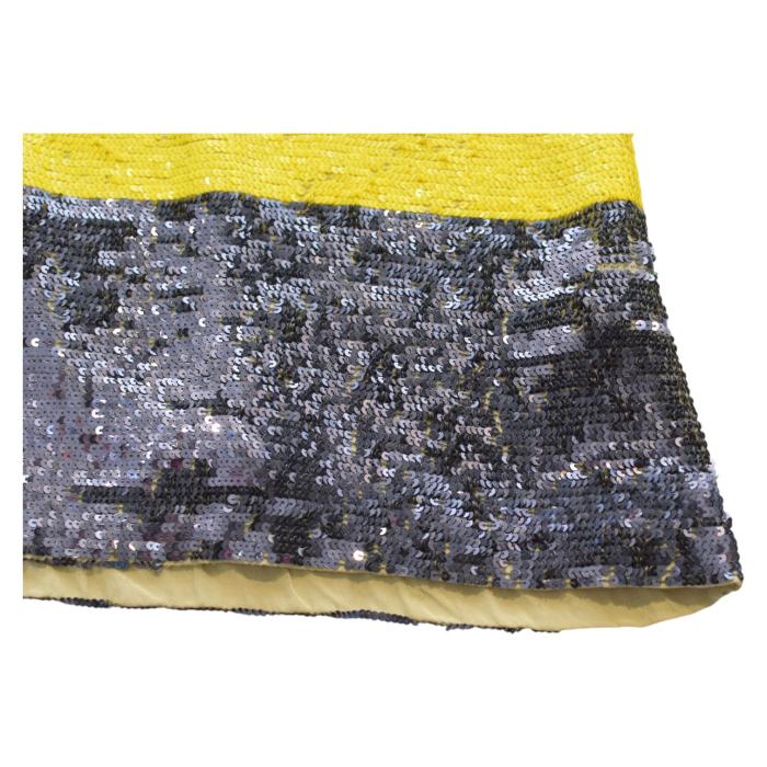 P.A.R.O.S.H. Parosh Blue Yellow Sequined Silk Top Sleeveless Tank Blouse size M