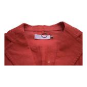 Misomber Nuan Red Lightweight Summer Collared Button Blazer Jacket size 3
