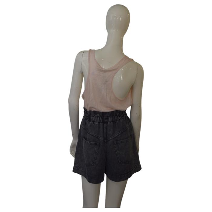 Isabel Marant Etoile Titea Black Denim Jeans Shorts Pants Trousers size 36
