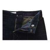 Saint Laurent Blue Black Velvet Velour Jacket & Pants Trousers Suit Set Fr 38