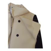 Costume National Black & Cream Wool Unhemmed Jacket Blazer size 42