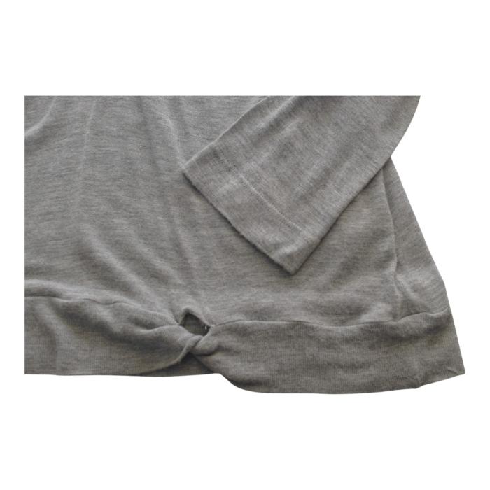Galliano Gray Long Sleeve Viscose T- Shirt top w. Buttons size L