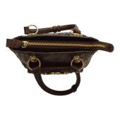 Iceberg Shiny Brown Snakeskin Leather Top Handles Small Handbag Shoulder bag