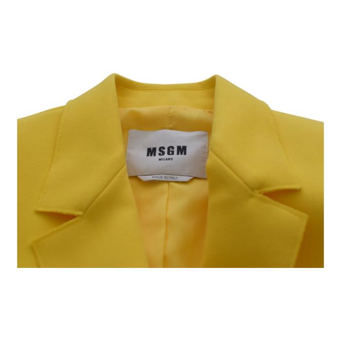 MSGM Single-breasted Yellow Jacket peak-lapels blazer suit size IT 42