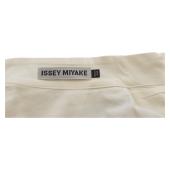 Issey Miyake White Cotton Pleats Button Down Shirt Long Top Size 3