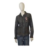 Galliano Magic John Blue Denim Fitted Collared Button Jacket size 32/ 46