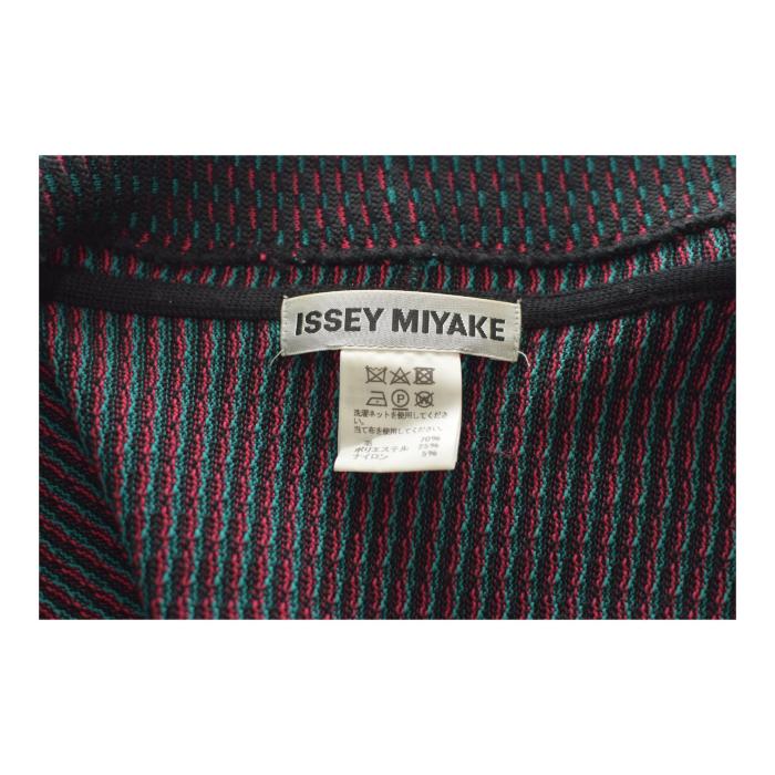 Issey Miyake Green Red Black Knit Single Button Cardigan Jacket size 2