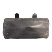 Longchamp Kate Moss Gray Pebbled Leather Zipper Top Satchel bag Handbag
