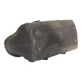 Longchamp Kate Moss Gray Pebbled Leather Zipper Top Satchel bag Handbag