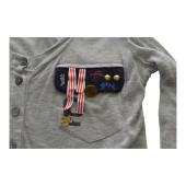 Galliano Gray Long Sleeve Viscose T- Shirt top w. Buttons size L