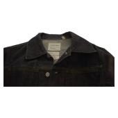 Helmut Lang Black Denim Classic Collared Button Jacket size 44, M
