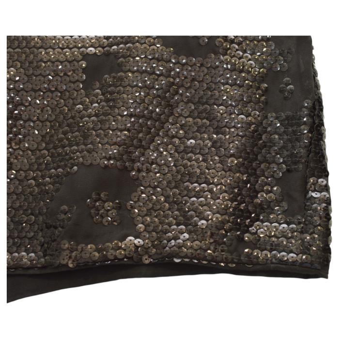 See By Chloe Black Sequined Cap Sleeves Short Mini Length Dress size 42