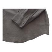 Dries Van Noten Gray Sheer Button Closure Collared Shirt Top size 38
