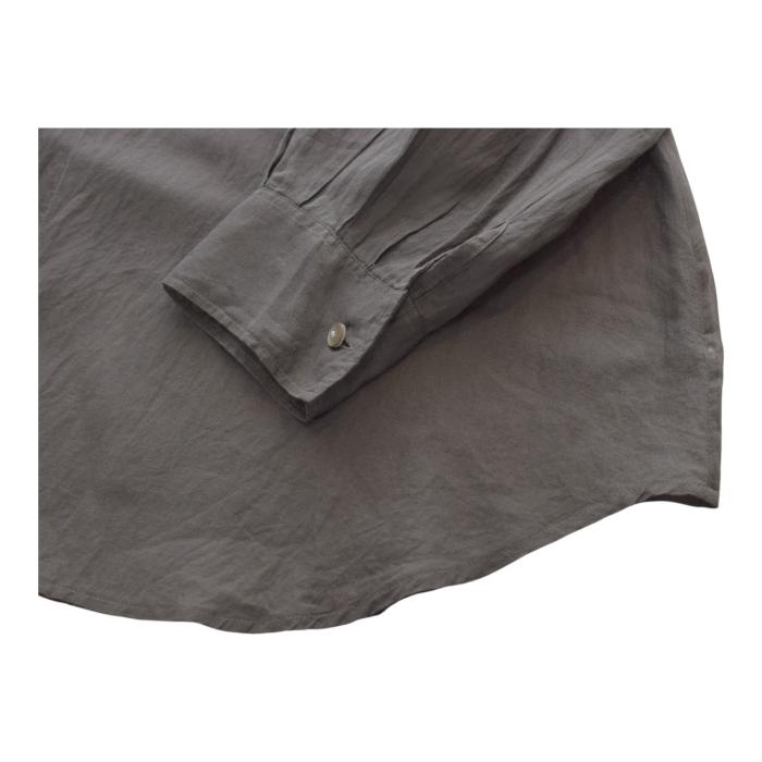 Dries Van Noten Gray Sheer Button Closure Collared Shirt Top size 38