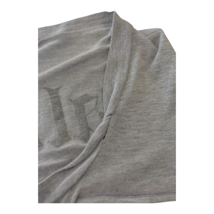 Galliano Gray Long Sleeve Viscose T- Shirt top w. Buttons size L