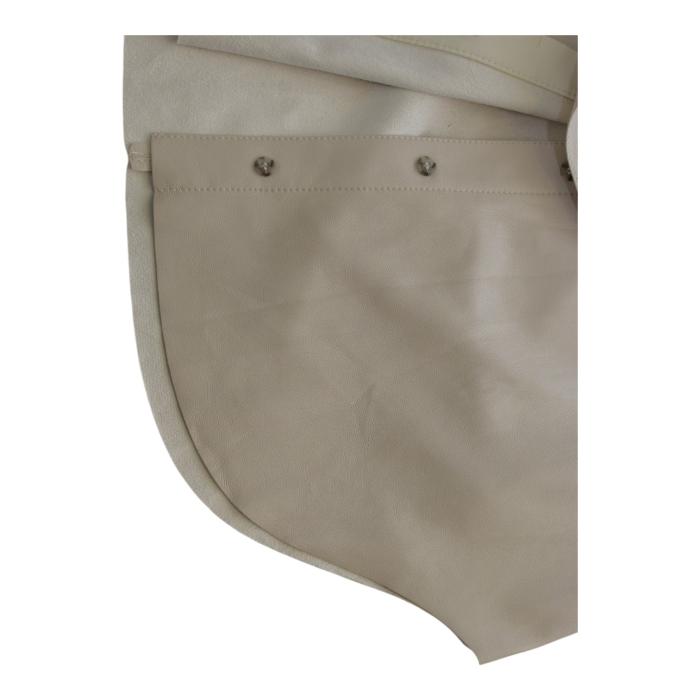 Nanushka creme Okobor™ Alt-Leather Shirt  slightly loose fit tie-front waist S B