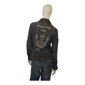 Galliano Magic John Blue Denim Fitted Collared Button Jacket size 32/ 46