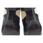 Chanel Black & White Monochrome Lambskin And Patent Leather Knee Boots Size 39.5 or 9.5 US
