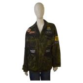 Ayios Athens Distressed Green Army Look Collared Jacket w. Patches