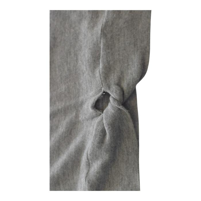 Galliano Gray Long Sleeve Viscose T- Shirt top w. Buttons size L