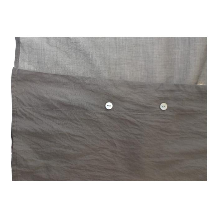 Dries Van Noten Gray Sheer Button Closure Collared Shirt Top size 38