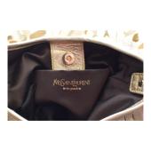 Yves Saint Laurent Rive Gauche Gold Leather Fringe Hobo Boheme Shoulder Bag