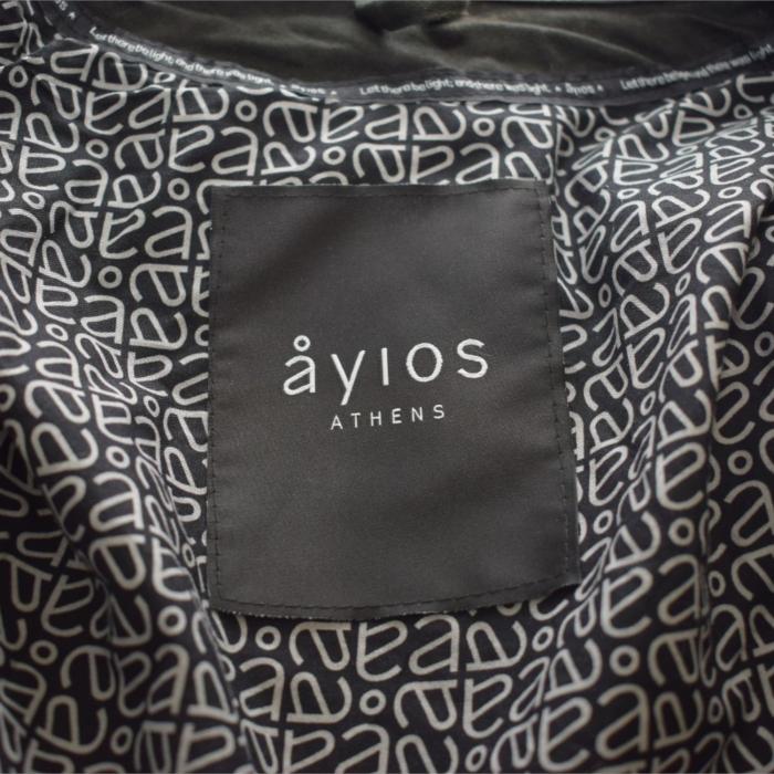 Ayios Athens Distressed Green Army Look Collared Jacket w. Patches