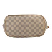 LOUIS VUITTON Damier Azur Canvas Saleya PM Tote Vintage Bag Vachetta leather