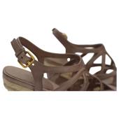 Miu Miu Brown Leather Jute Wedge Heel Sandal Platform Shoes Espadrilles SZ 39
