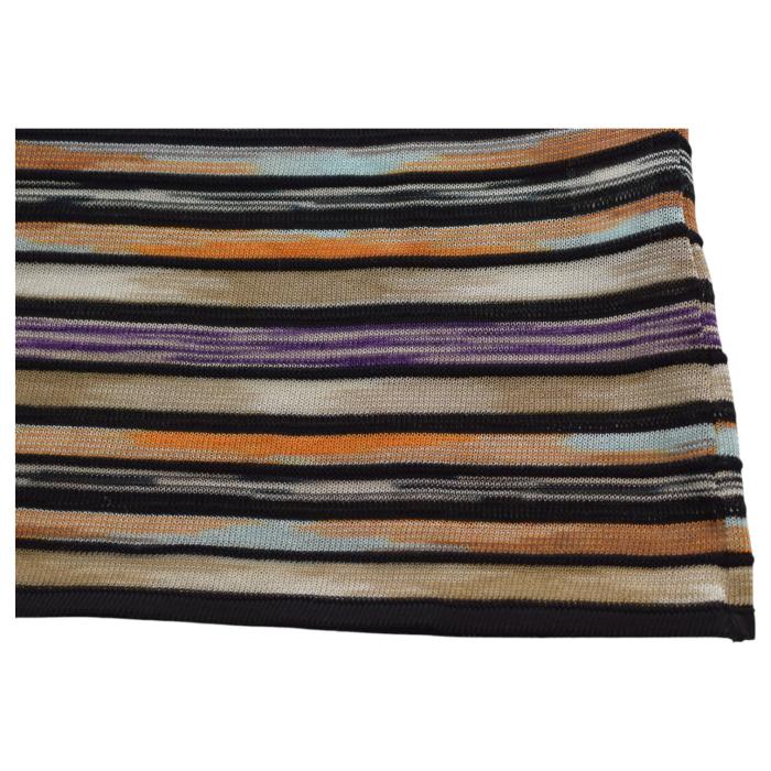 Missoni Multicolor Stripes Knit Fitted Cami Top Sleeveless Blouse size 44
