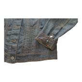 Galliano Magic John Blue Denim Fitted Collared Button Jacket size 32/ 46