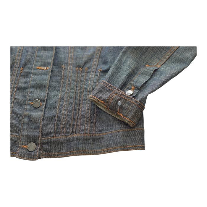 Galliano Magic John Blue Denim Fitted Collared Button Jacket size 32/ 46