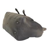 Longchamp Kate Moss Gray Pebbled Leather Zipper Top Satchel bag Handbag