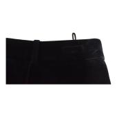 Saint Laurent Blue Black Velvet Velour Jacket & Pants Trousers Suit Set Fr 38