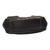 Prada Black Nappa Leather Double Front Flap Buckle Pockets Shoulder Bag