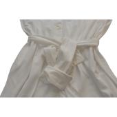 Four Minds White Short Sleeves Belted Cropped Jumpsuit Playsuit size S /M