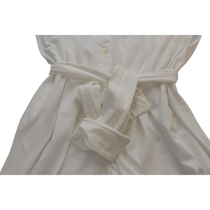 Four Minds White Short Sleeves Belted Cropped Jumpsuit Playsuit size S /M