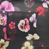 PINKO button down long sleeve black with floral print shirt top blouse size 42