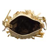 Yves Saint Laurent Rive Gauche Gold Leather Fringe Hobo Boheme Shoulder Bag