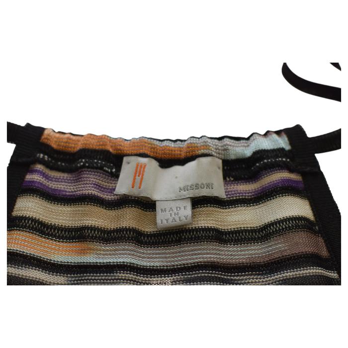 Missoni Multicolor Stripes Knit Fitted Cami Top Sleeveless Blouse size 44