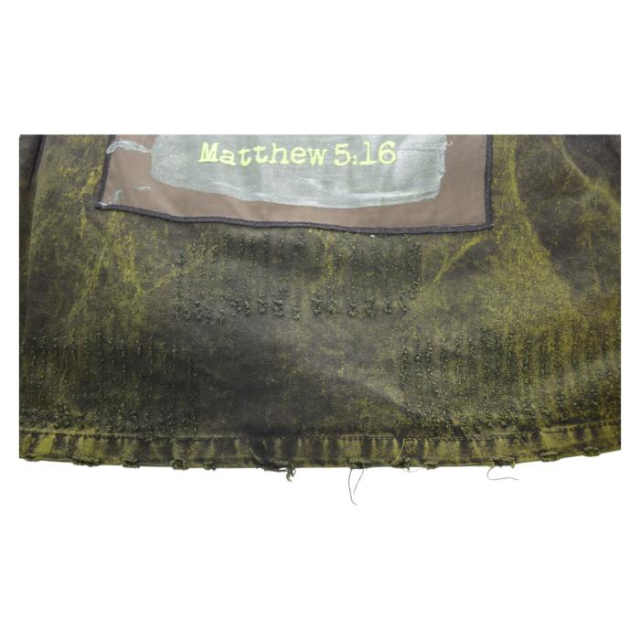 Ayios Athens Distressed Green Army Look Collared Jacket w. Patches