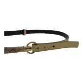 Yves Saint Laurent YSL Vintage Mombasa Horn Lizard Skin Belt in off white 95/38