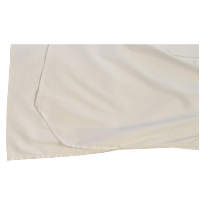 Issey Miyake White Cotton Pleats Button Down Shirt Long Top Size 3