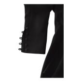 Saint Laurent Black Crepe Asymmetrical Mini Dress M Draped Tie-Neck Dress $3,195