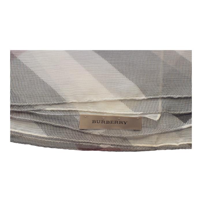 Burberry Signature Check Print Sheer Long Rectangle Scarf Wrap Foulard